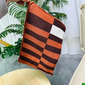 Bolsa de almacenamiento para pañuelos de punto, estuche colgante de algodón para mesa.