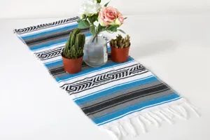 Runner da tavola messicano colorato a righe serape per decorazione festa e casa