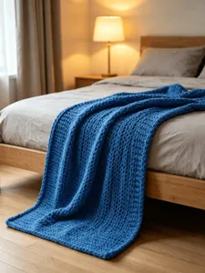 Chunky knit blanket handmade chenille throw blanket soft warm cozy bed blanket for sofa decor
