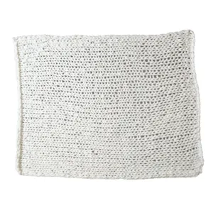 Chunky knit blanket handmade chunky yarn throw soft chenille blanket for sofa bed living room