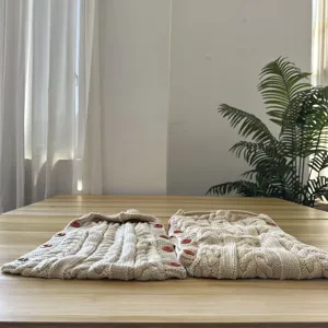 Φθινόπωρο χειμώνας βρεφικός πλεκτός υπνόσακος ζεστός κουμπί κουβέρτα καρότσι μωρού