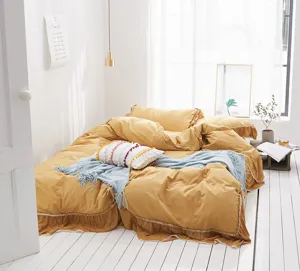 Nordic solid color knitted blanket with tassels, cozy sofa and bed throw for home decor.