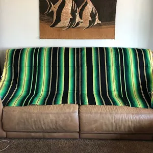 Mexican serape blanket woven stripe throw blanket for sofa couch beach picnic and home decor.