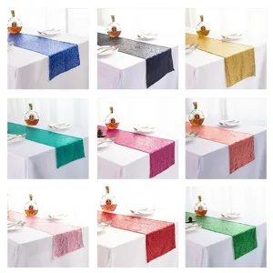 Runner Da Tavola In Paillettes Di Lusso Tovaglia Ricamata Sfolgorante Per Festa Di Matrimonio Decorazione Tavola