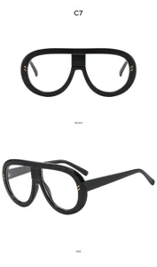 Detailed view of retro oversized thick frame sunglasses with metal stud accents and double bridge.