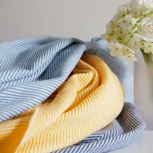 Woven jacquard herringbone throw blanket soft acrylic couch cover decorative home textile