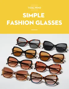 Modische Strass Katzenauge Sonnenbrille für Damen, stilvoller UV-Schutz für Reisen und Outdoor.