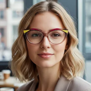 Lunettes anti-lumière bleue œil-de-chat rétro pour femme, monture transparente chic.