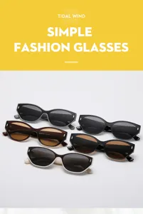 Lunettes de soleil œil-de-chat vintage élégantes pour femmes, protection UV tendance.