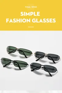 Gafas de sol ovaladas de metal vintage para hombres y mujeres, elegantes gafas de moda con puente.