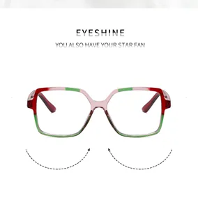 Monture de lunettes optiques tendance pour femmes, lunettes anti-lumière bleue grand format.