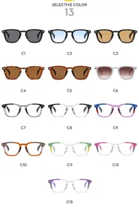 Fashion square anti-blue light glasses summer casual color-blocking sunglasses options