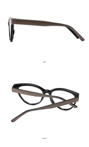 Lässiger minimalistischer zweifarbiger Cat-Eye Blaulichtfilter Brillenrahmen für den Alltag.
