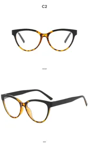 Lässige Katzenauge-Blaulichtfilter-Brille mit schickem Schildpatt-Schwarz-Design.