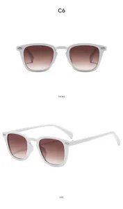 Fashionable square sunglasses for men and women, summer UV protection retro eyewear style.