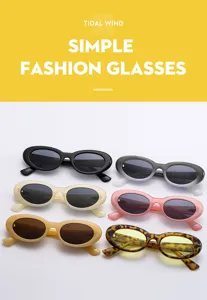 Vintage oval sunglasses set in multiple colors stylish eyewear for women daily wear