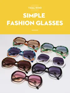 Stylish oversized square fashion sunglasses for women, offering UV protection and chic urban style.
