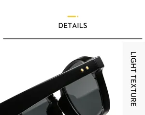 Gafas de sol clásicas de acetato negro con tachuelas de estrellas doradas para estilo moderno.