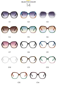 Oversized fashion sunglasses and anti-blue light frames for women, elegant pearl details.