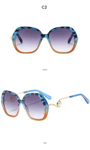 Chic women oversized gradient sunglasses with pearl temples stylish summer UV protection eyewear