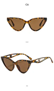 Elegante Damen Cat-Eye-Sonnenbrille mit Perlen-Bügeln und braunen Sonnenschutzgläsern.
