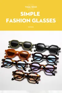 Vintage Polygon Sonnenbrille für Damen und Herren, stilvolle Sonnenschutz Details.
