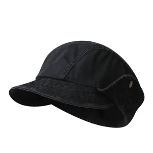 Retro turned-brim denim beret women newsboy hat summer stylish casual painter hat