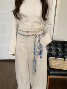 Retro ethnic woven rope belt women fashion tassel waist chain accessory jeans dress decor