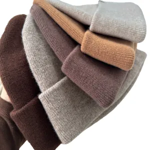 Koreanische einfarbige Strickmuetze, weiche Wolle Winter warme Slouch Beanie Damen und Herren.
