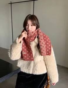 2025 neue winter damen retro doppelseitig strickschal kuschelig blumen jacquard schal