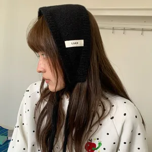 Koreaanse minimalistische effen gebreide oorklep hoofdband herfst winter warm bescherming