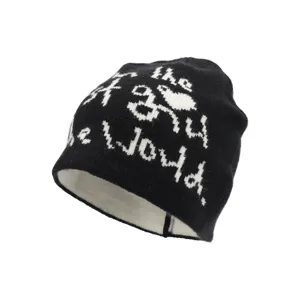 Unisex Winter Thermal Knit Beanie Hat American Street Style Letter Jacquard Pull-On Warm Skully Cap