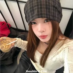 Retro Plaid Turban Hat Vintage Stretchy Headwrap Casual Beanie Cap for Women Daily Wear