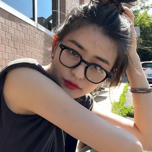 Trendy black thick frame square sunglasses for women, retro ins fashion street style eyewear.