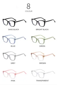 TR90 Blaulichtfilter Katzenaugen Brillenrahmen, stilvolle Jelly Farben Brille, 8 Farben.