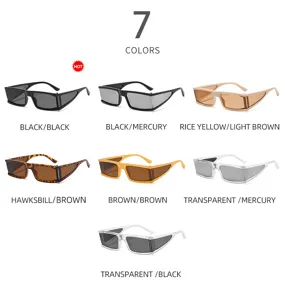 Retro square fashion sunglasses with flat top design and multiple color options for women men.