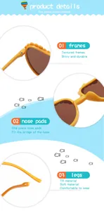 Kids heart shaped sunglasses UV protection cute baby eyewear children sun glasses cool