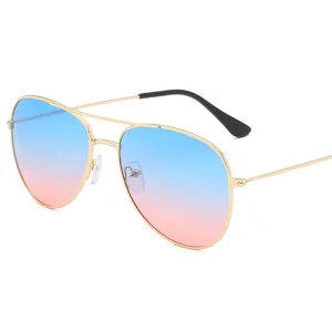 Klassische Aviator Sonnenbrillen Für Herren Damen Doppelbrücke Metallrahmen Mode Ocean Linsen Sonnenbrillen Fahrbrillen