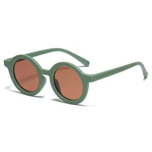 Kids round frame sunglasses jelly color UV protection fashion cute children eyewear item