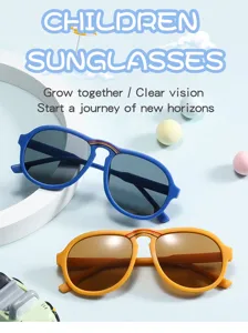 Children sunglasses cute big frame sun glasses with colorful rainbow decor for kids new.