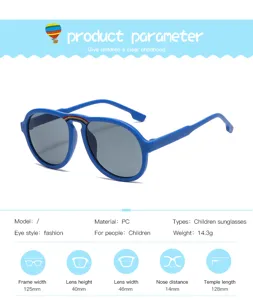 Children sunglasses boys and girls cute rainbow frame casual eyewear lightweight PC material 125mm
