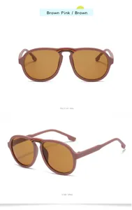 Kids large frame sunglasses with cute rainbow detail, comfortable brown lenses for daily wear.