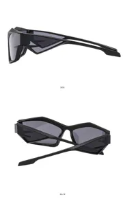 Lunettes de soleil Y2K futuristes avec montures géométriques avant-gardistes pour le style.