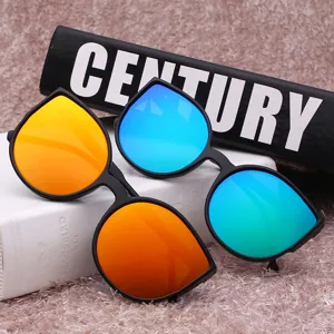 Trendy Cat Eye Sunglasses For Women Men Unisex Classic Outdoor UV400 Protection Plastic Frame Colorful Mirror Lens Sun Glasses Party Eyewear