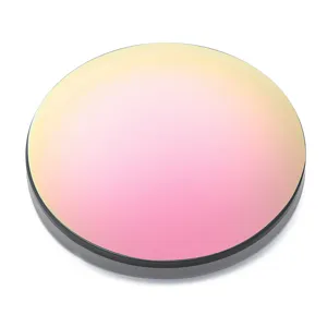 Lente da vista ottica sfumata rosa e giallo per occhiali da vista correttivi personalizzati.
