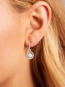 Orecchini a cerchio in argento S925 moissanite minimalista elegante gioielli donna