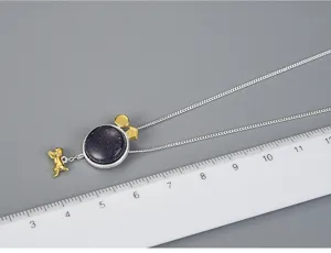 Argento blu arenaria pendente collana design creativo gioielli regalo per donne accessorio moda