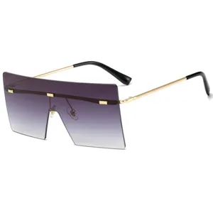 Occhiali da sole oversize quadrati con sfumatura di colore alla moda per uomo e donna.