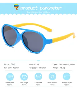 Kids polarized sunglasses ultra-light TR frame stylish cute baby sun glasses UV protection