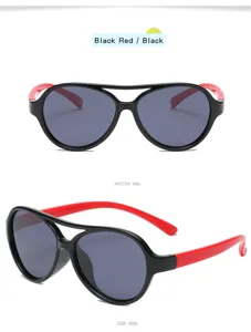 Kids ultra-light silicone polarized sunglasses UV protection cute trendy baby eyewear